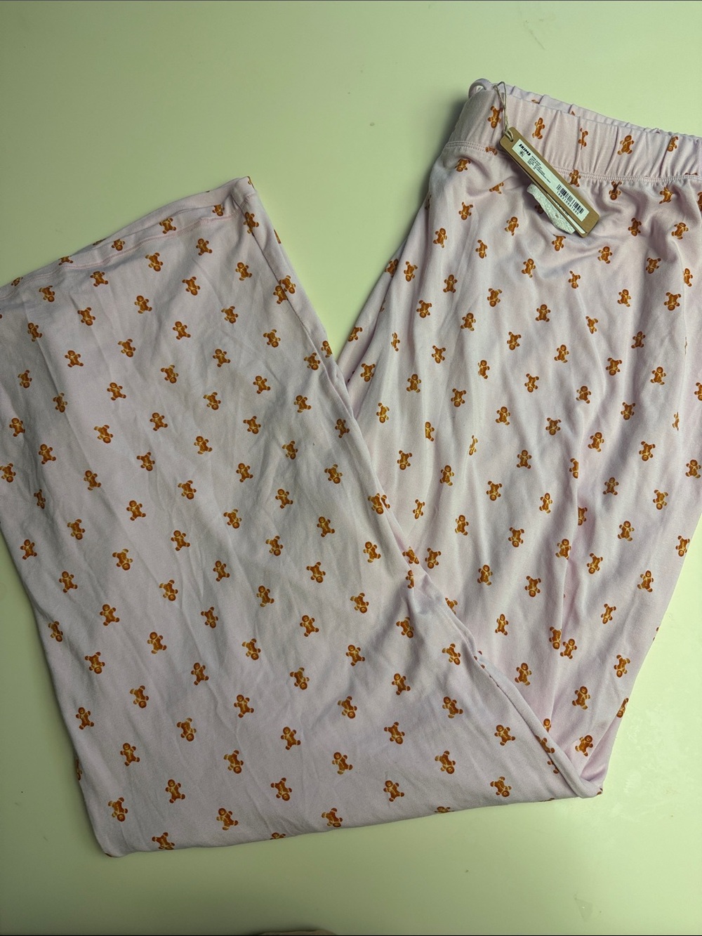 SKIMS Pink Gingerbread Print Pajama Pants 2X